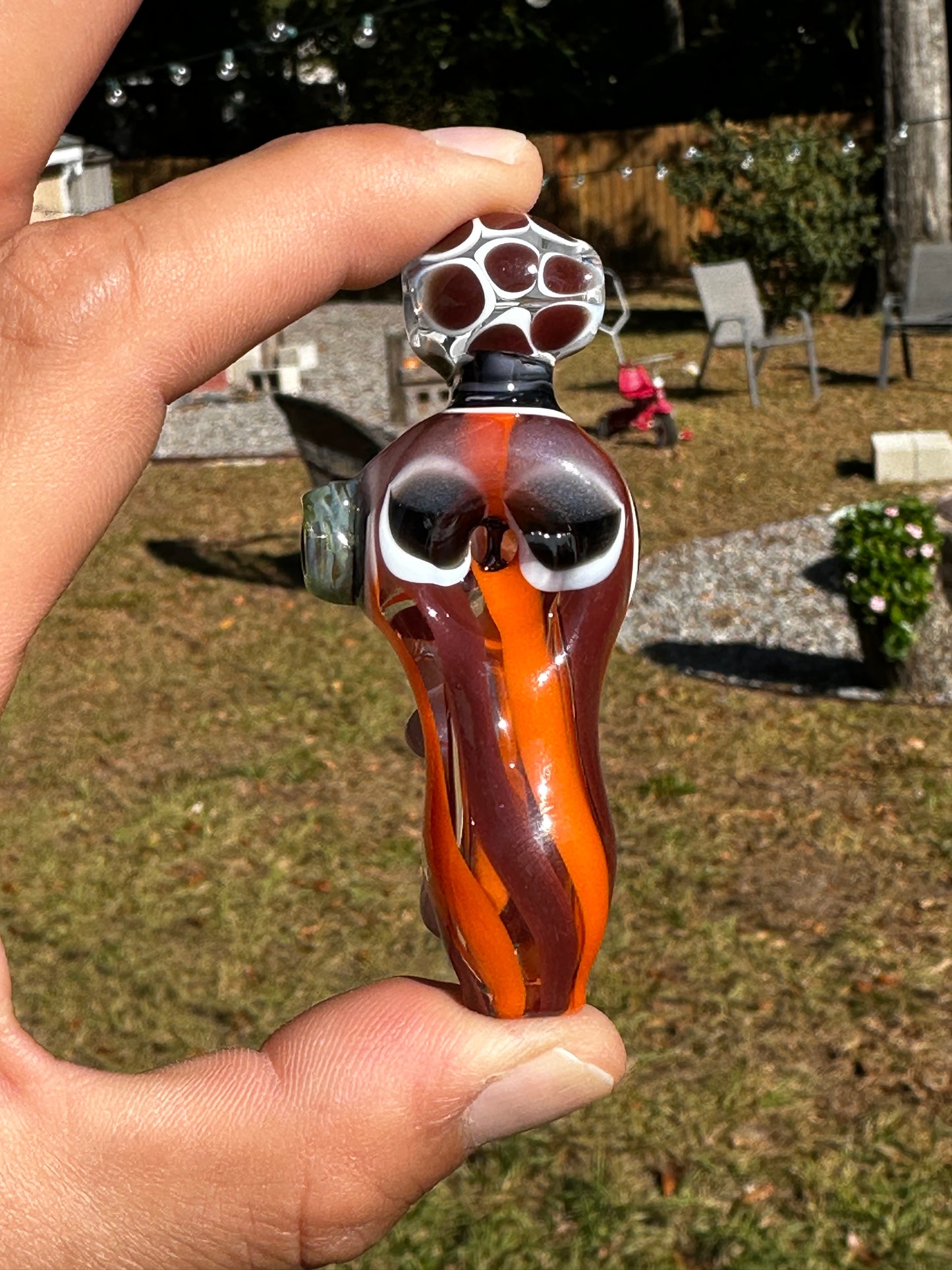 Functional Face Pendant with Jam Glass Eye Milli