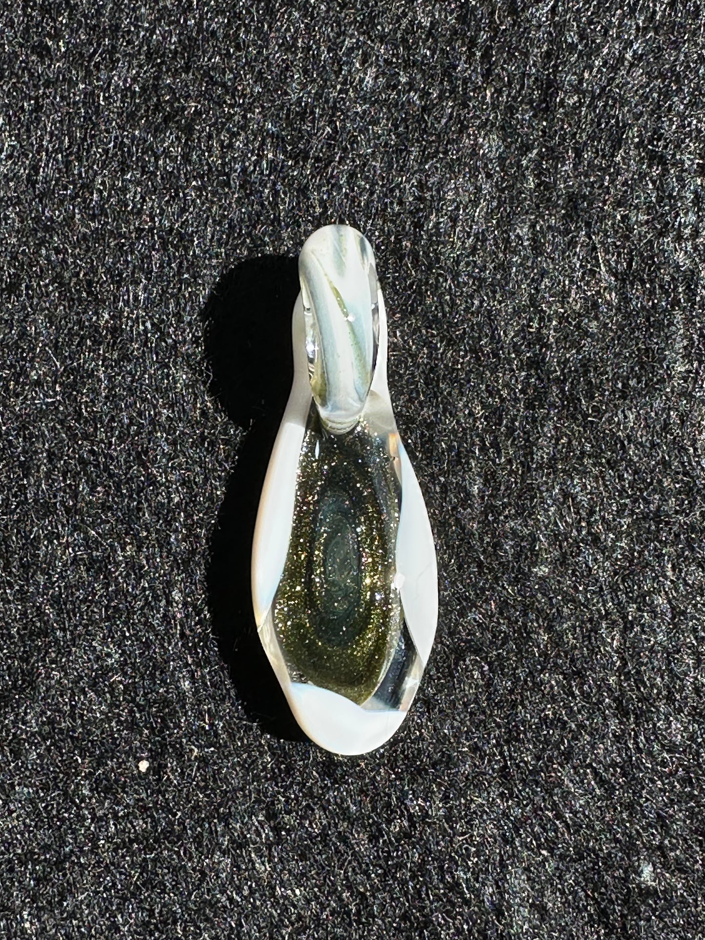Pendant - Encased Gold/White Cane - by Jaime Torres