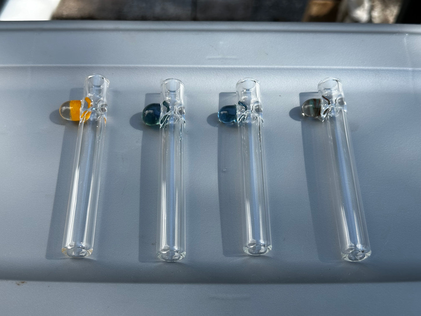 Taster Glass – 12mm with Internal Restriction & Color Roll Stop