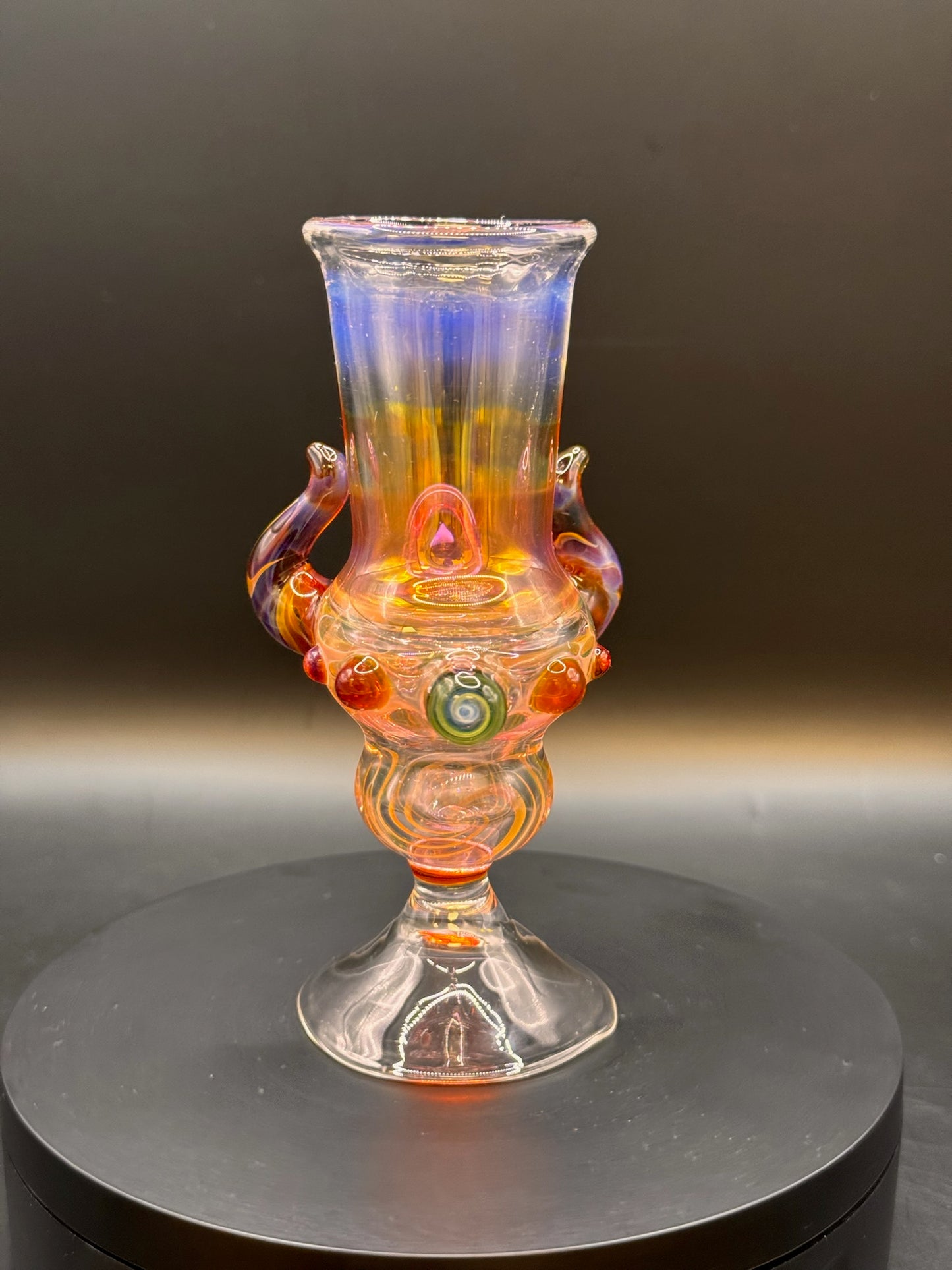 @Nekroglass - Large Shot Chalice w/ Fume, Horns & Opal – $100
