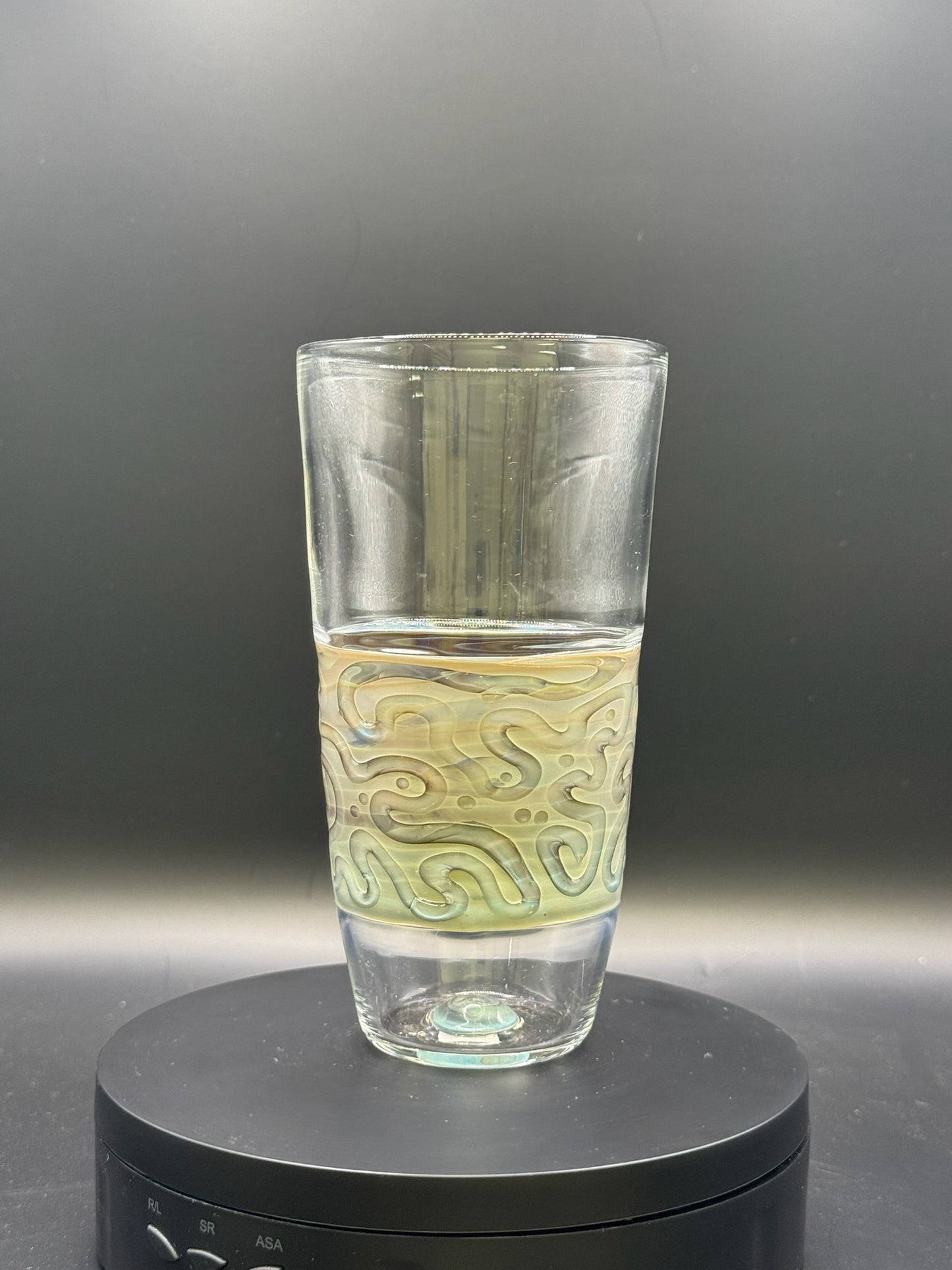 Erin Edgar Encalmo Pint Glass w/ Purple Sable Center – $65