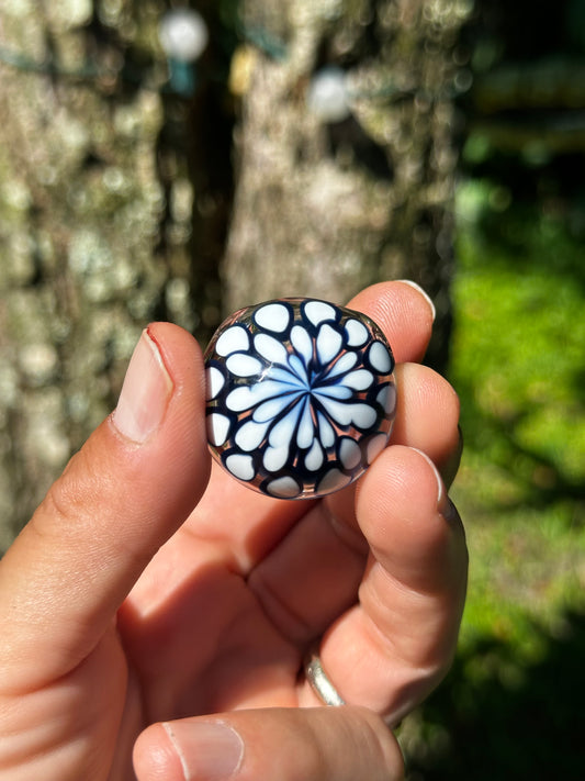 Black and White Dot Stack Pendant