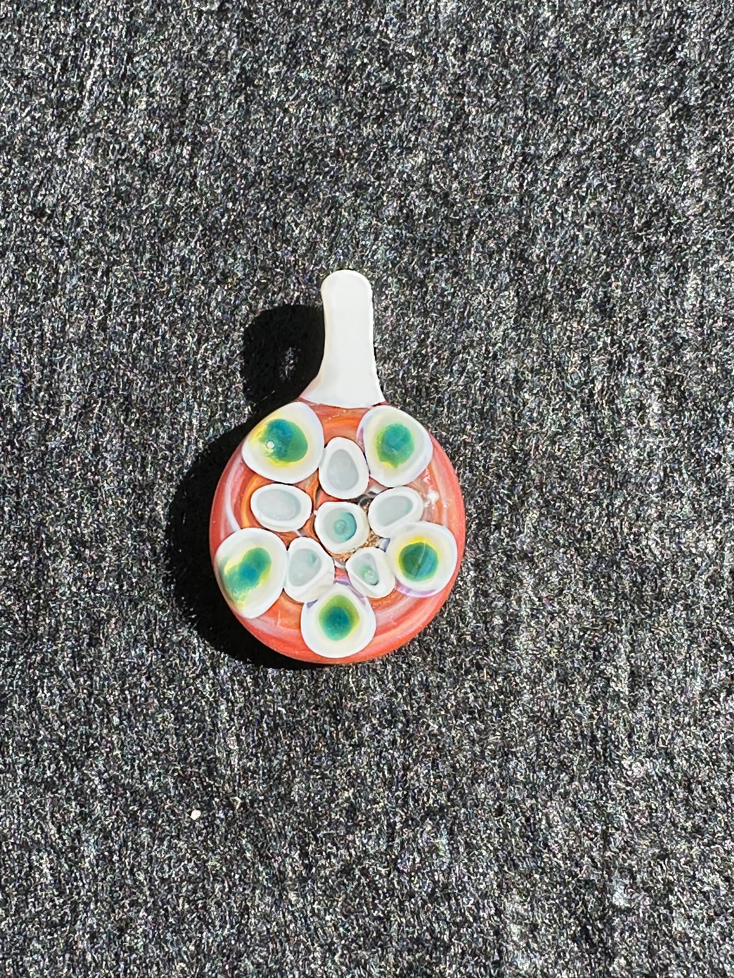 Pendant - Dot Stack on Multicolor Body with White Bail – by Jaime Torres