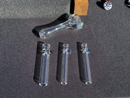 🎄 Holiday Survival Bundle – Spoon Pipe, Chillum, & 2 Tasters by Austin Mids Glass Company