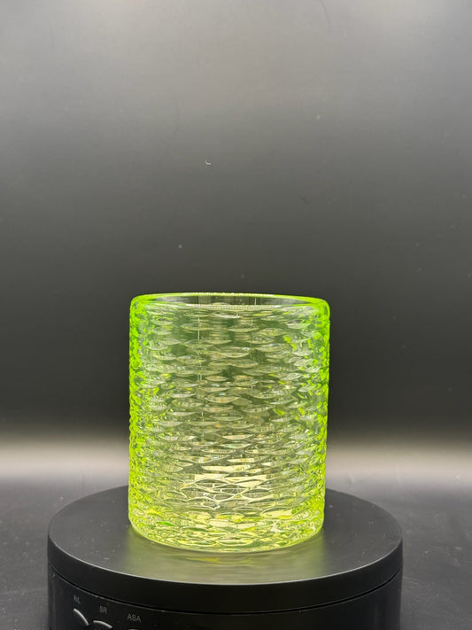 Eric Warren Uranium Soft Glass Cup w/ UV Reactive Glow – $100