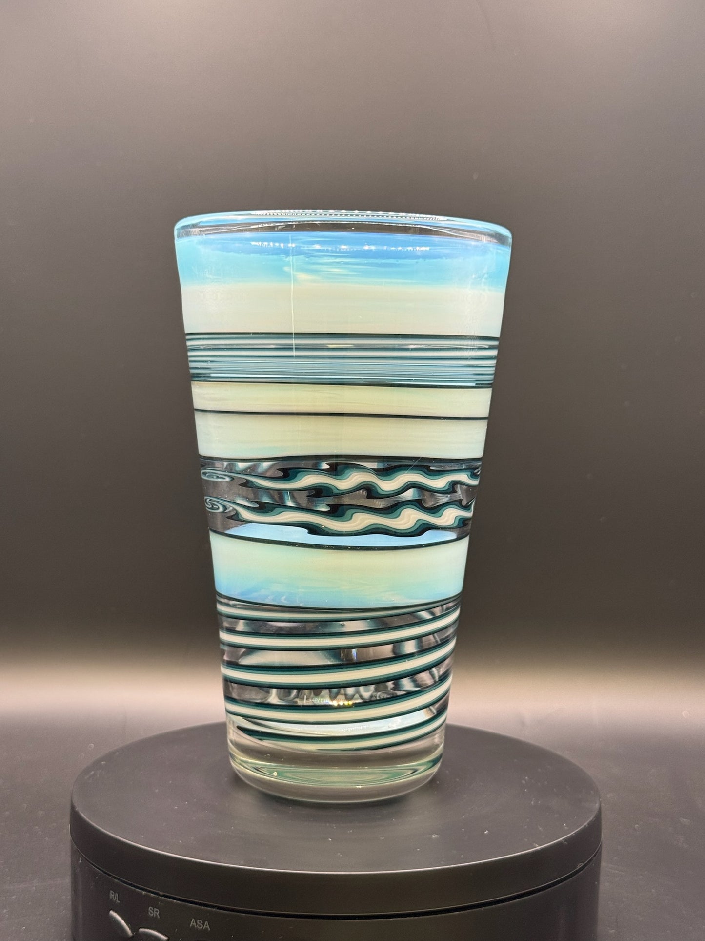 Dougw.glass Multi-Section Pint Glass w/ Wig Wag Base – $350