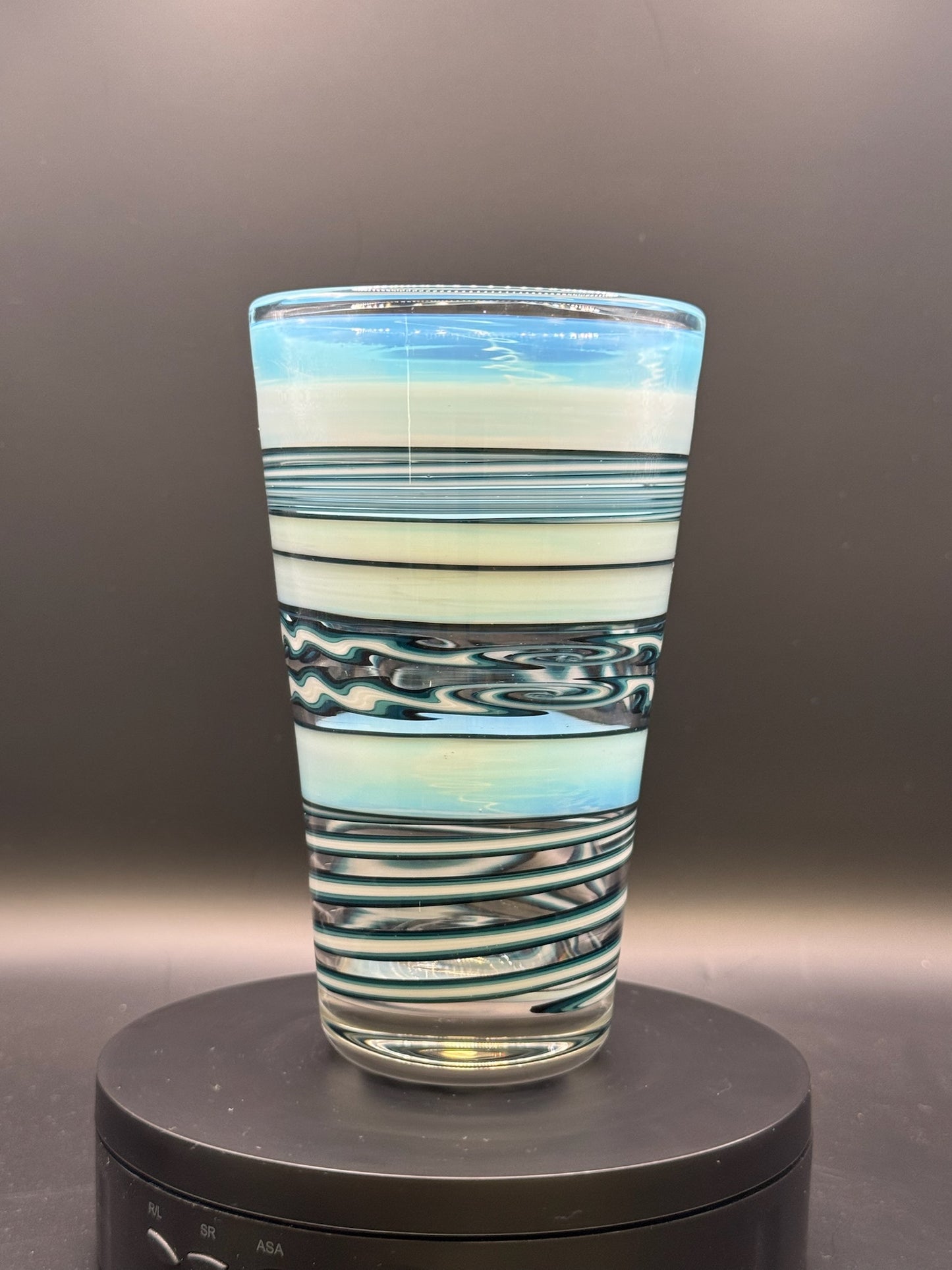 Dougw.glass Multi-Section Pint Glass w/ Wig Wag Base – $350
