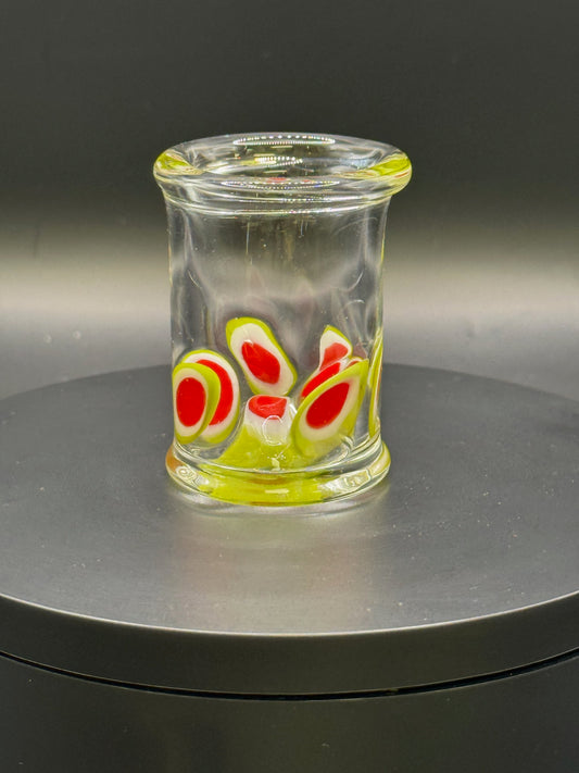 Jack Dunn 2.3″ Clear Shot Glass w/ Color Dot Stacks – $30