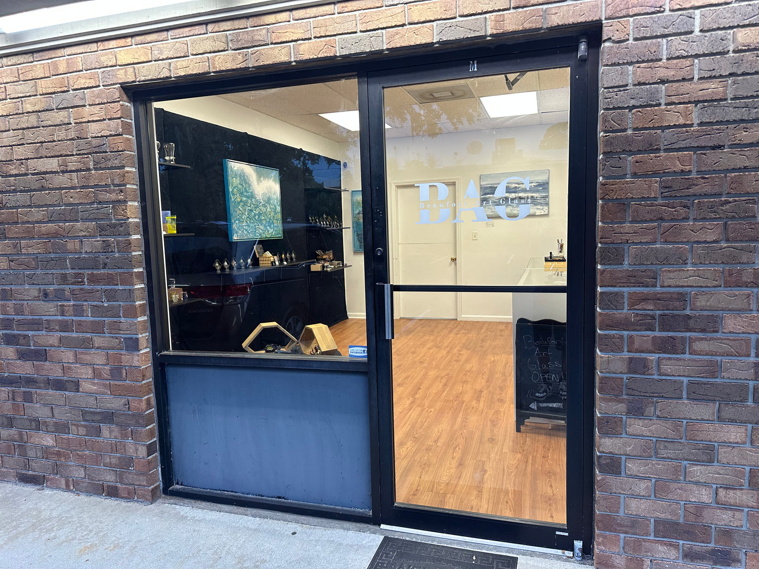Beaufort Art Glass front and back rooms.